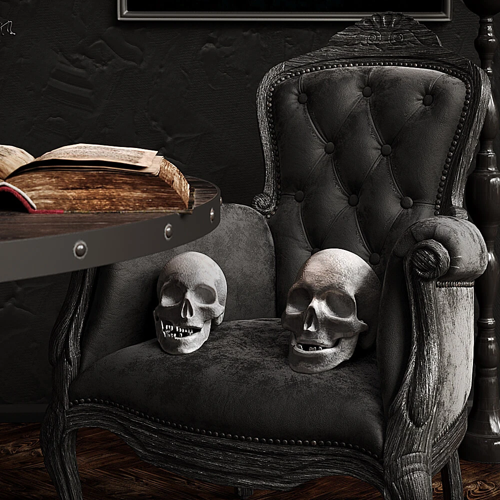 Tables / Armchairs / Other / Pictures / Books / Decorative set / Ceiling lamp 5