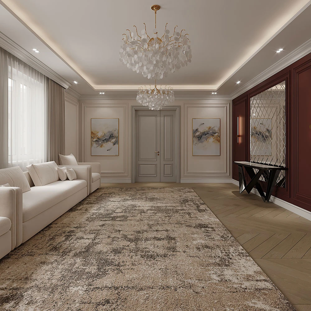 Luxurious Neoclassic Living Room 3D Scene (2)