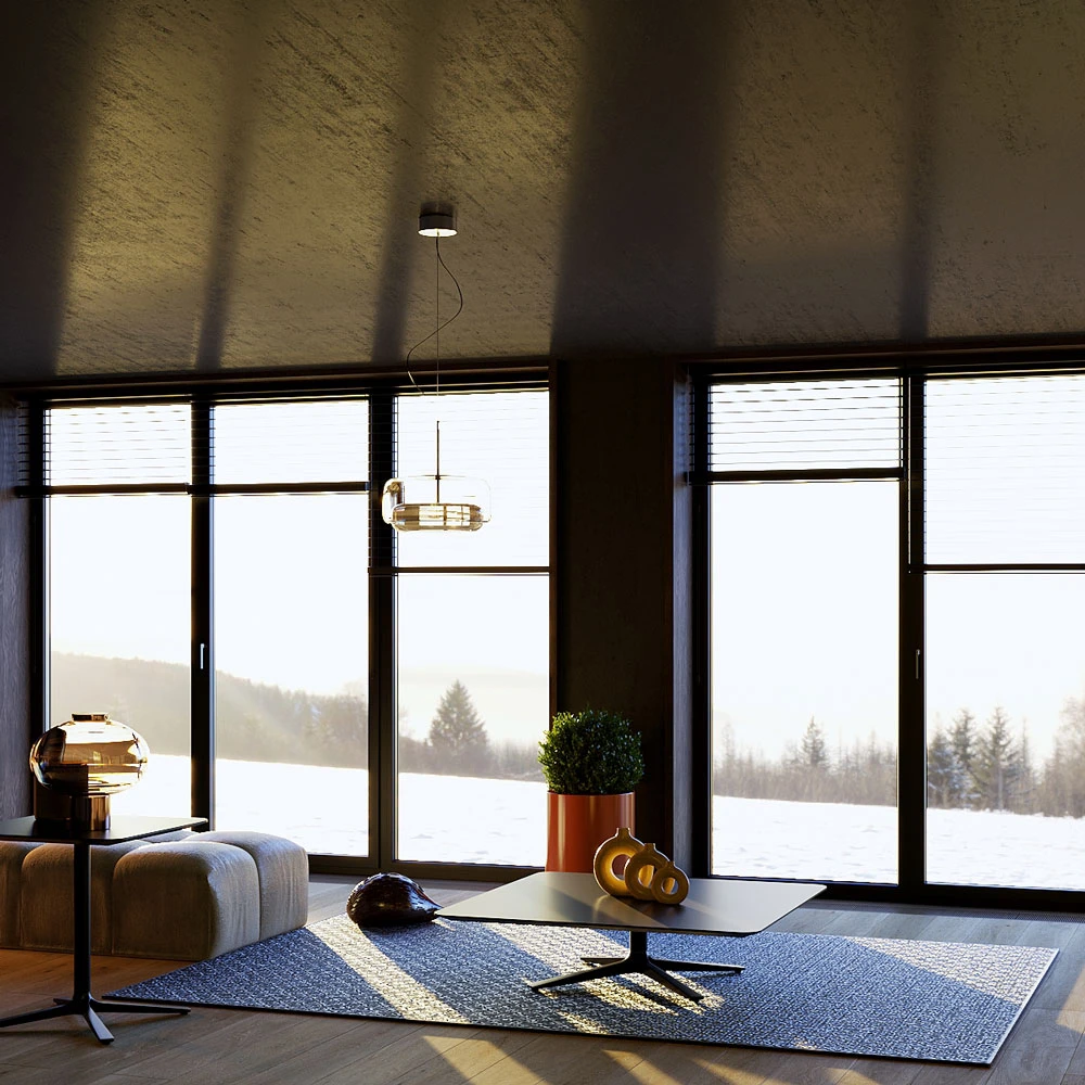 Modern Inviting Living Room 3D Scene (10)