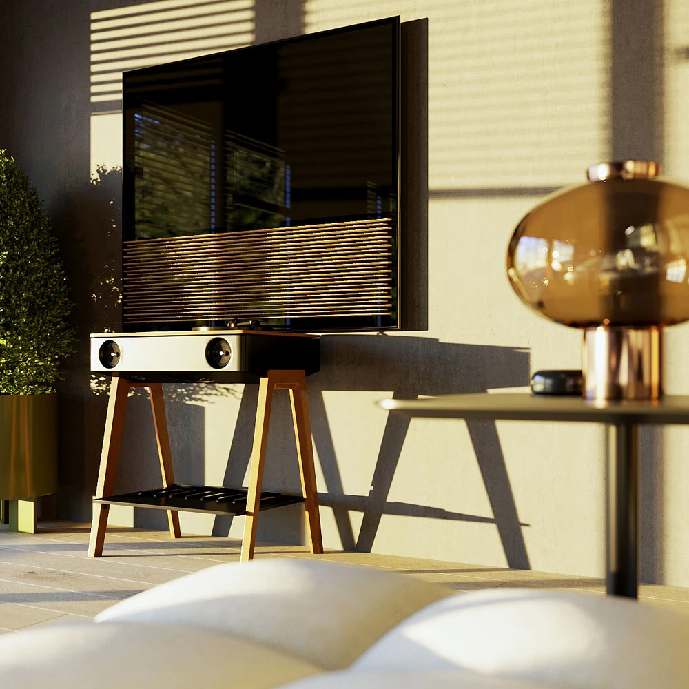 Modern Inviting Living Room 3D Scene (11)