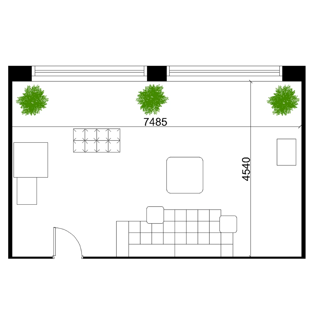 Modern Inviting Living Room 3D Scene (13)