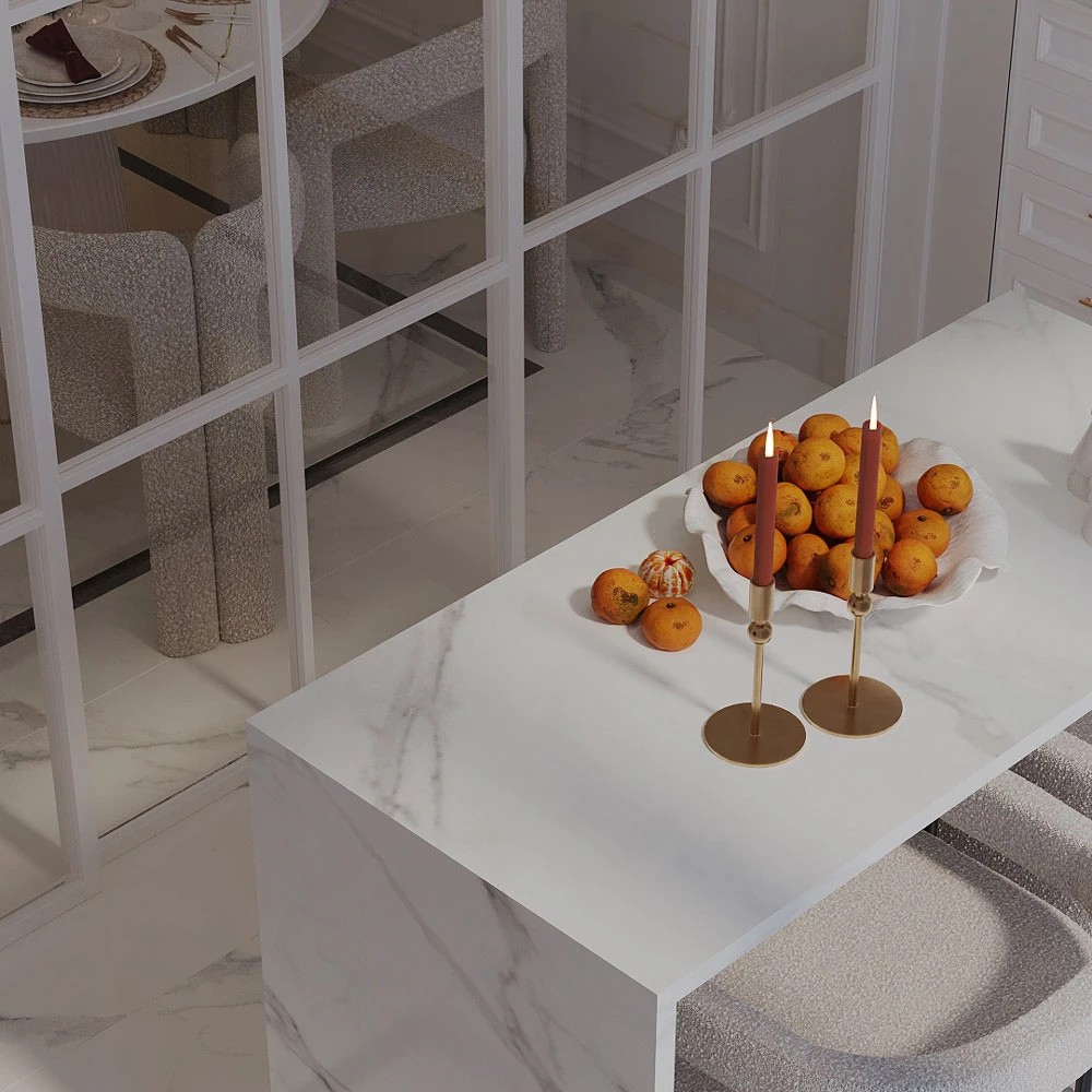 Neoclassic Festive Dining Room 3D Scene (7)