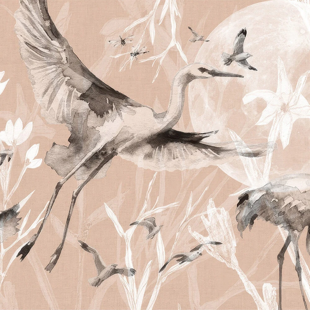 Wallpaper Studijo Wallart Birds and Cranes V1