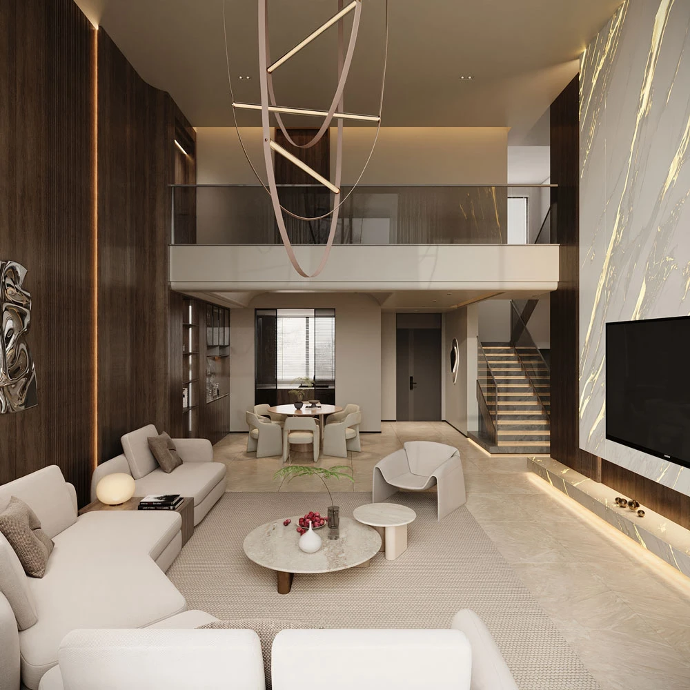 Modern Living Room Interior 3D Scene (6)