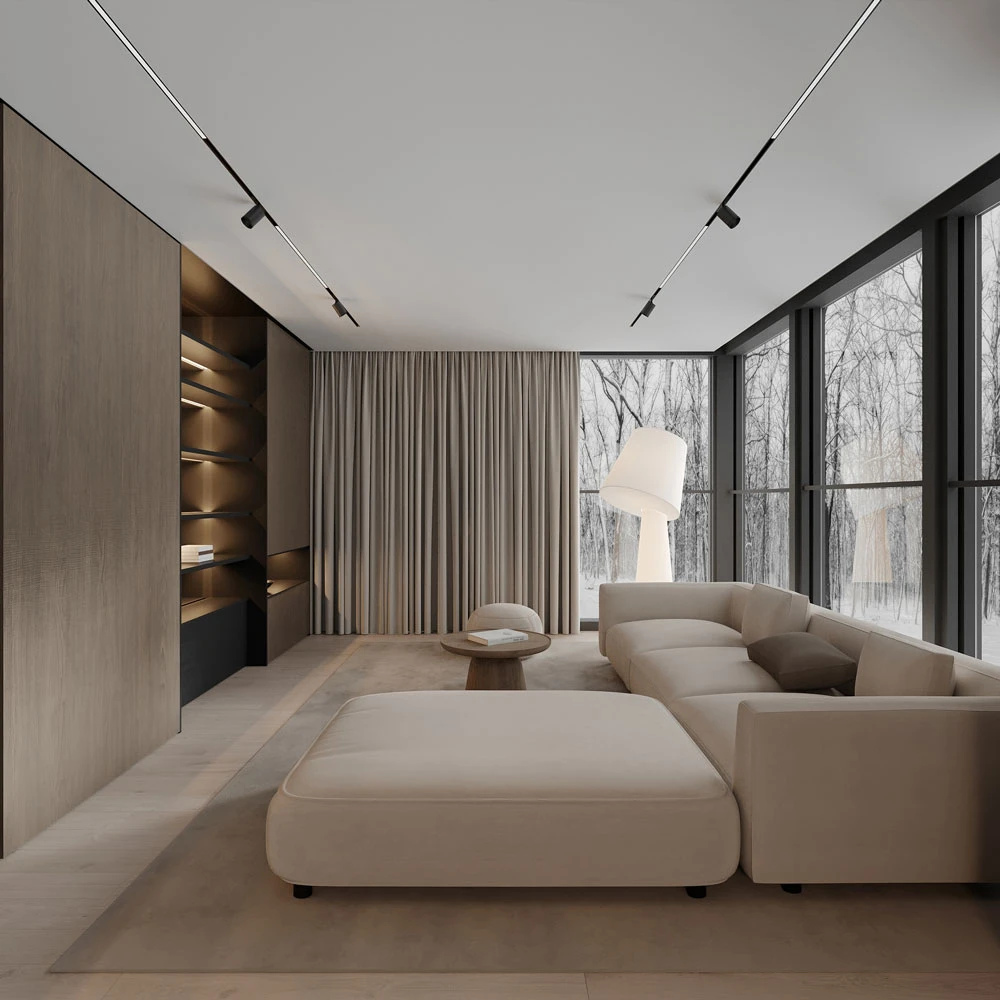 Modern Living Room Interior 3D Scene (2)
