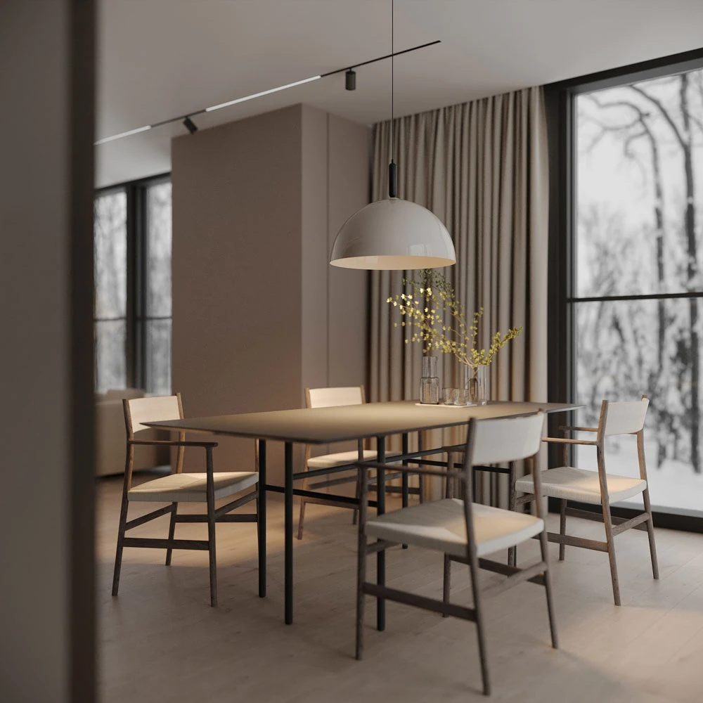 Modern Living Room Interior 3D Scene (6)