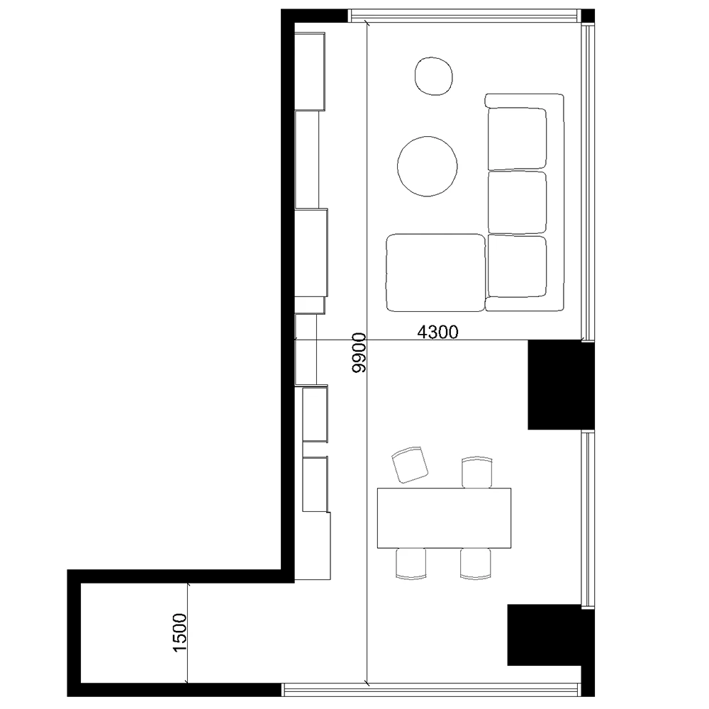 Modern Living Room Interior 3D Scene (8)
