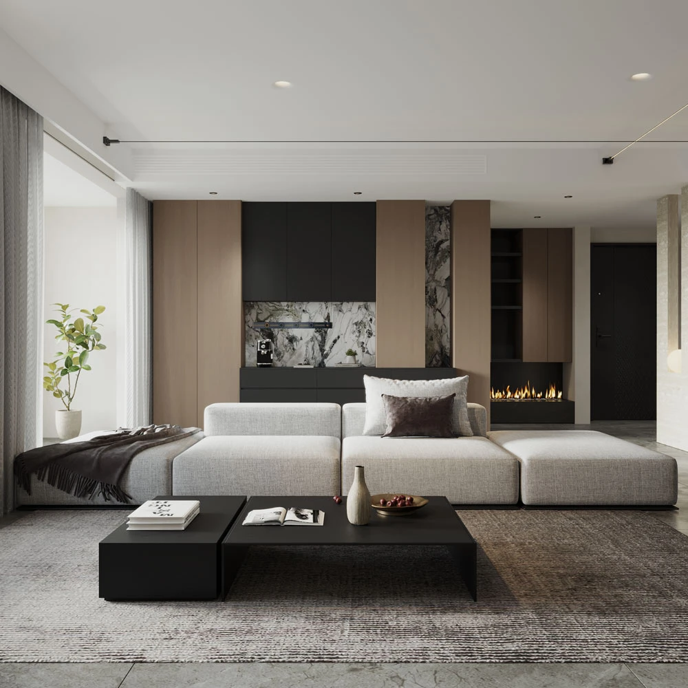 Modern Studio Apartment Interior 3D Scene