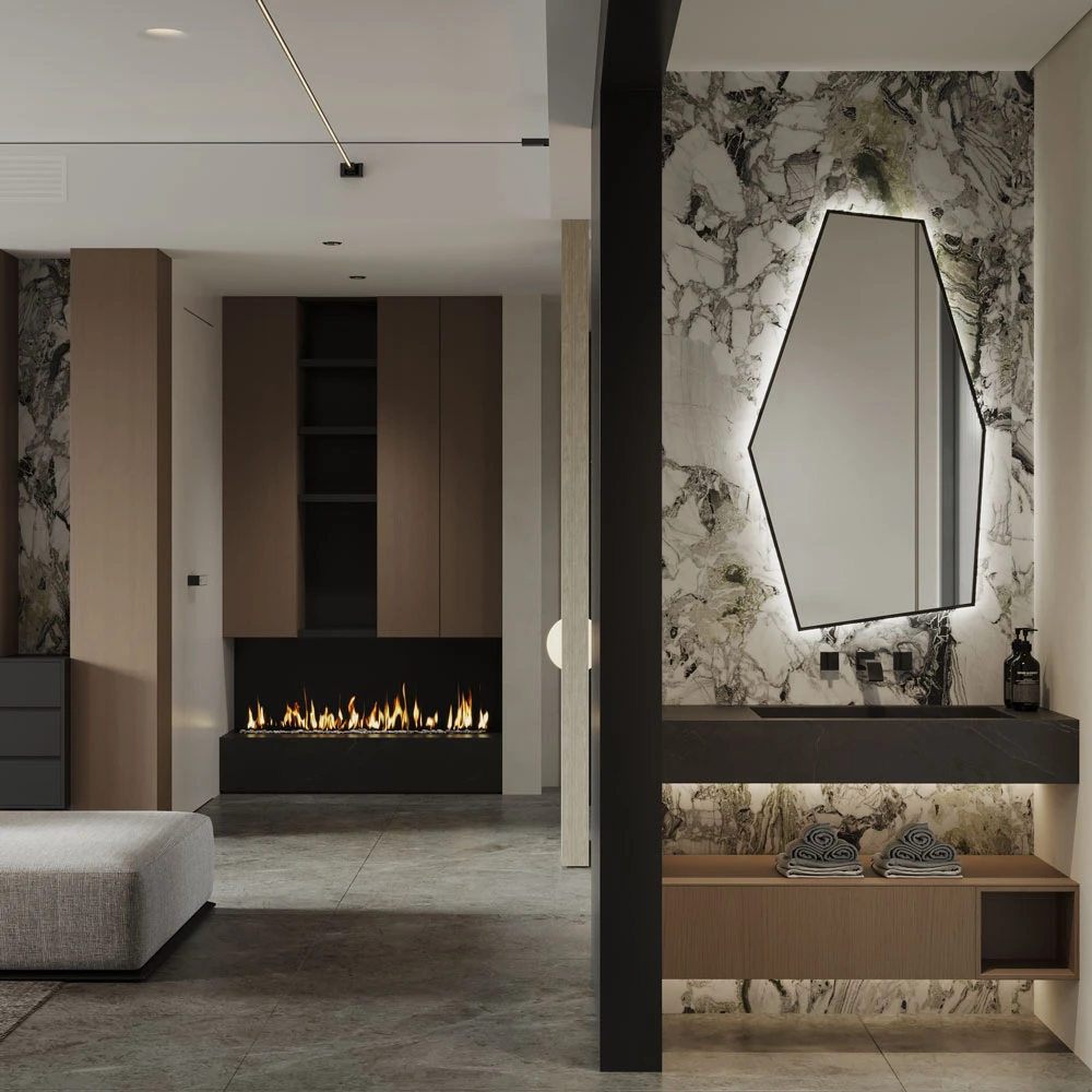 Modern Studio Apartment Interior 3D Scene (2)