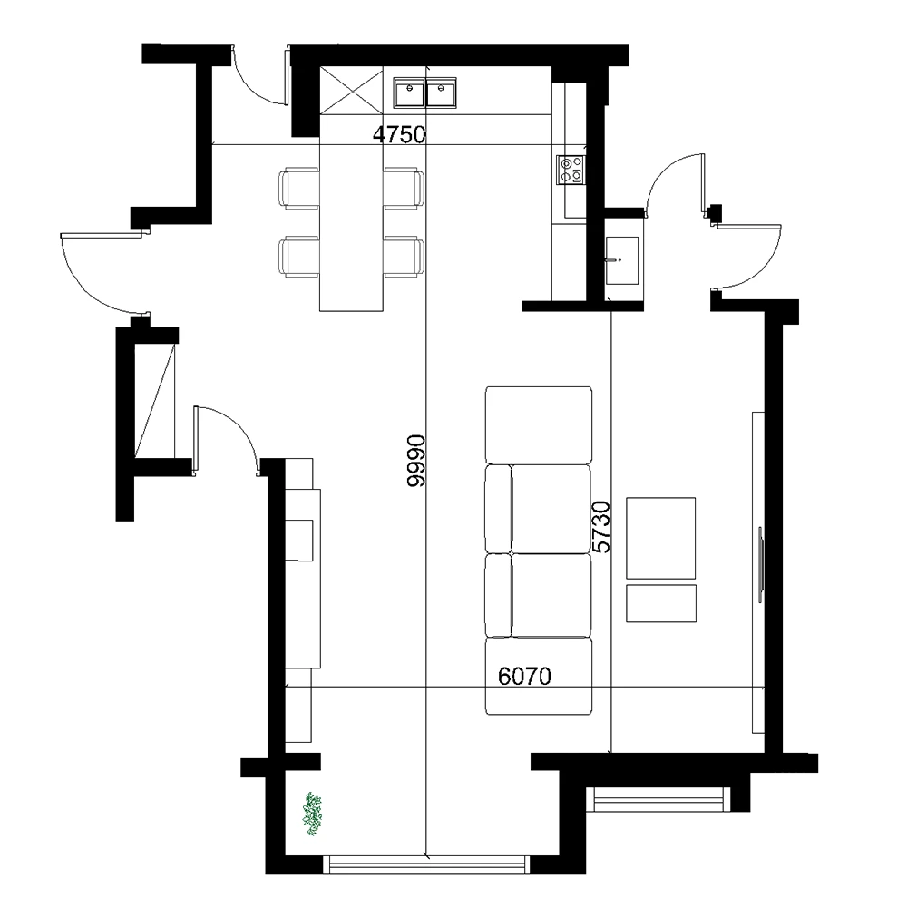 Modern Studio Apartment Interior 3D Scene (6)