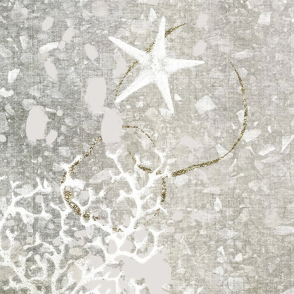 Wallpaper Studijo Wallart Gold, Shell and Coral