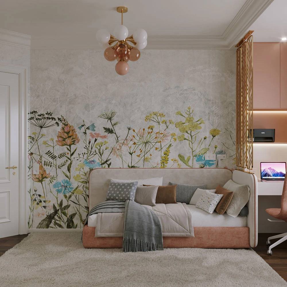 Modern Playful Child's Bedroom 3D Scene