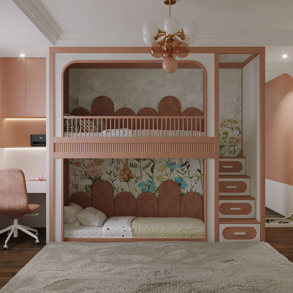 Modern Playful Child's Bedroom 3D Scene (2)