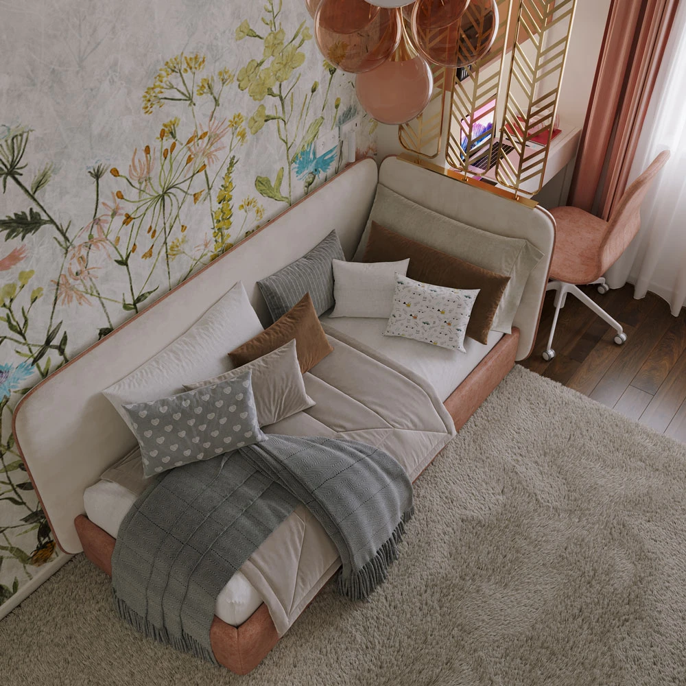 Modern Playful Child's Bedroom 3D Scene (7)