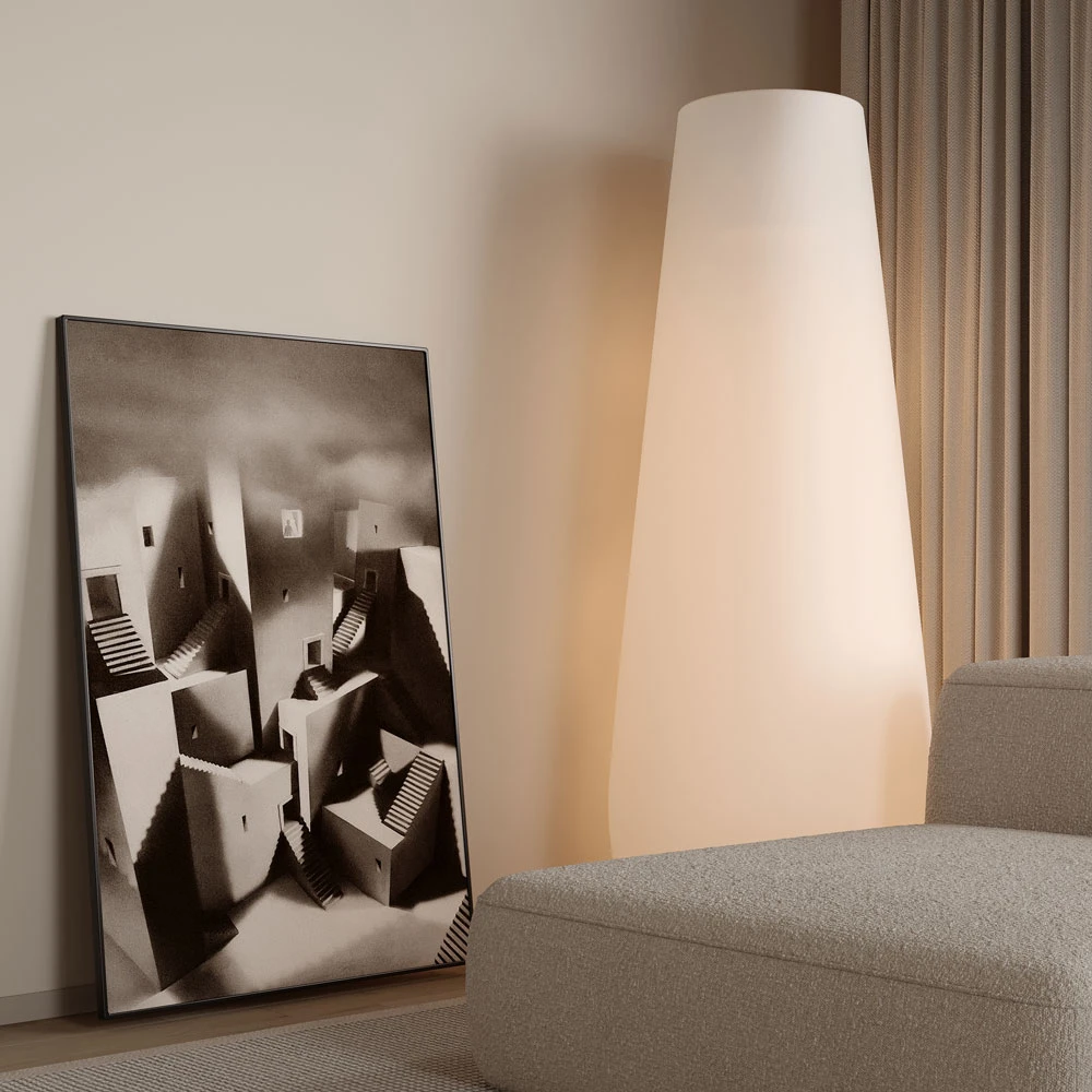 Modern Minimalist Living Room Interior Design 3D Scene (6)