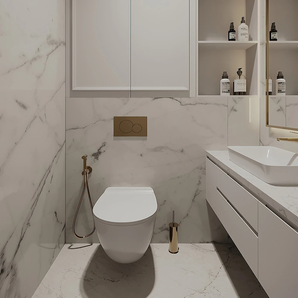 Luxurious Neoclassic Bathroom 3D Scene