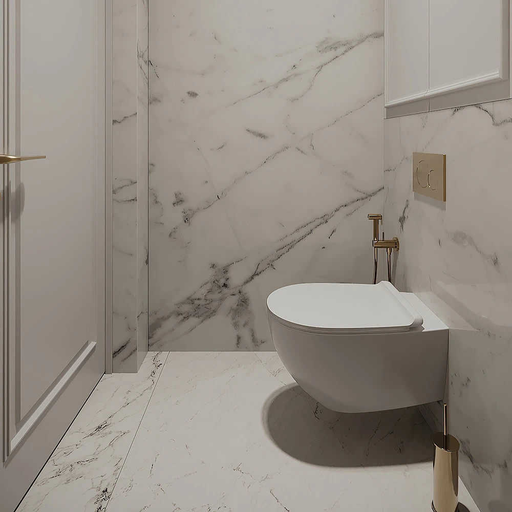 Luxurious Neoclassic Bathroom 3D Scene (3)