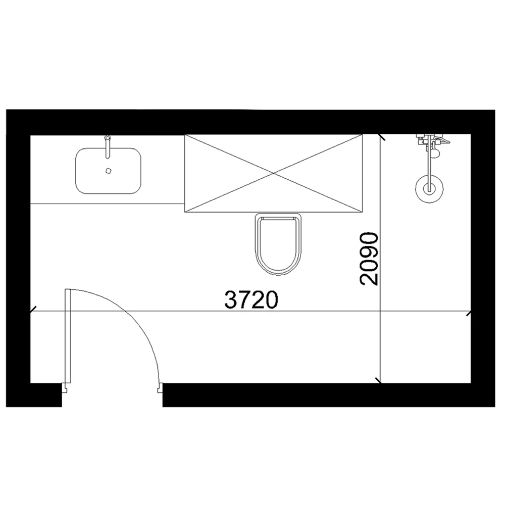 Modern Residential Bathroom 3D Scene (6)