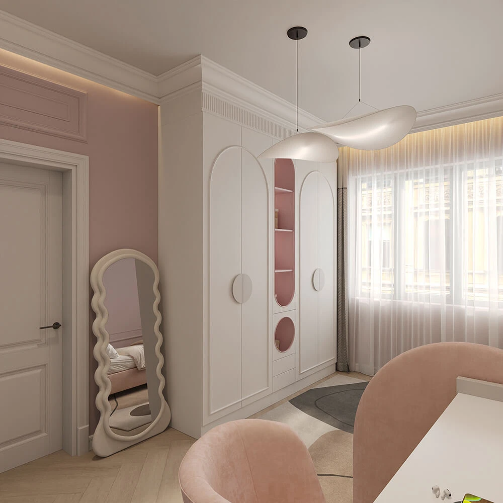 Neoclassical Child's Bedroom 3D Scene (6)