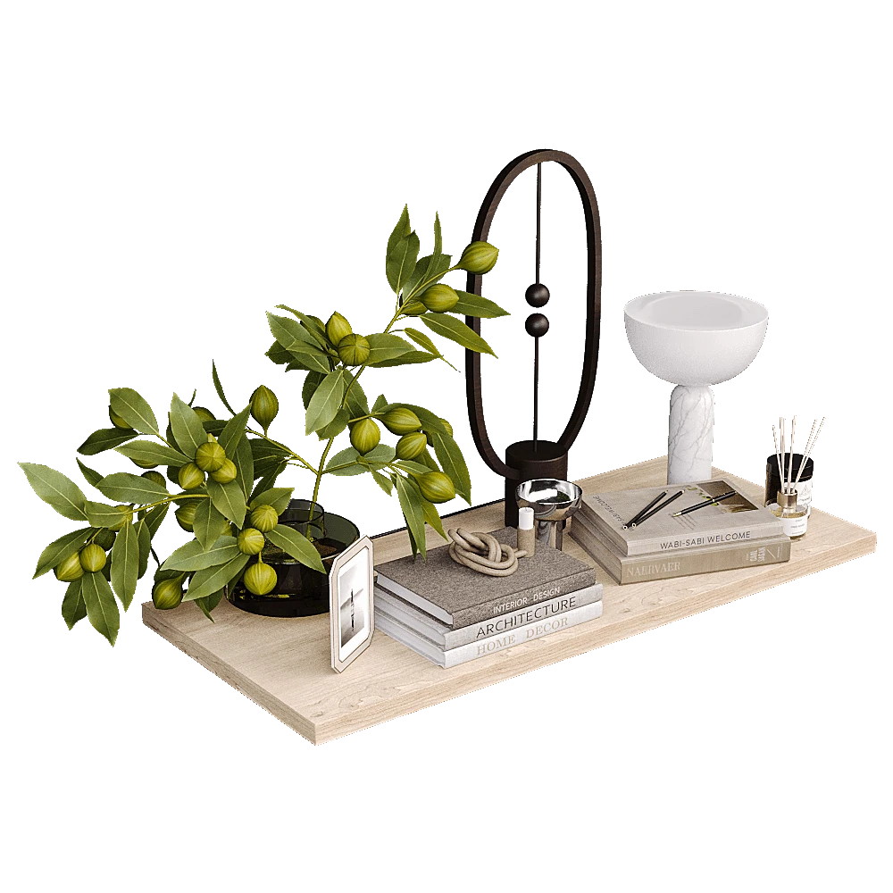 Dekoratives Set im modernen minimalistischen Stil