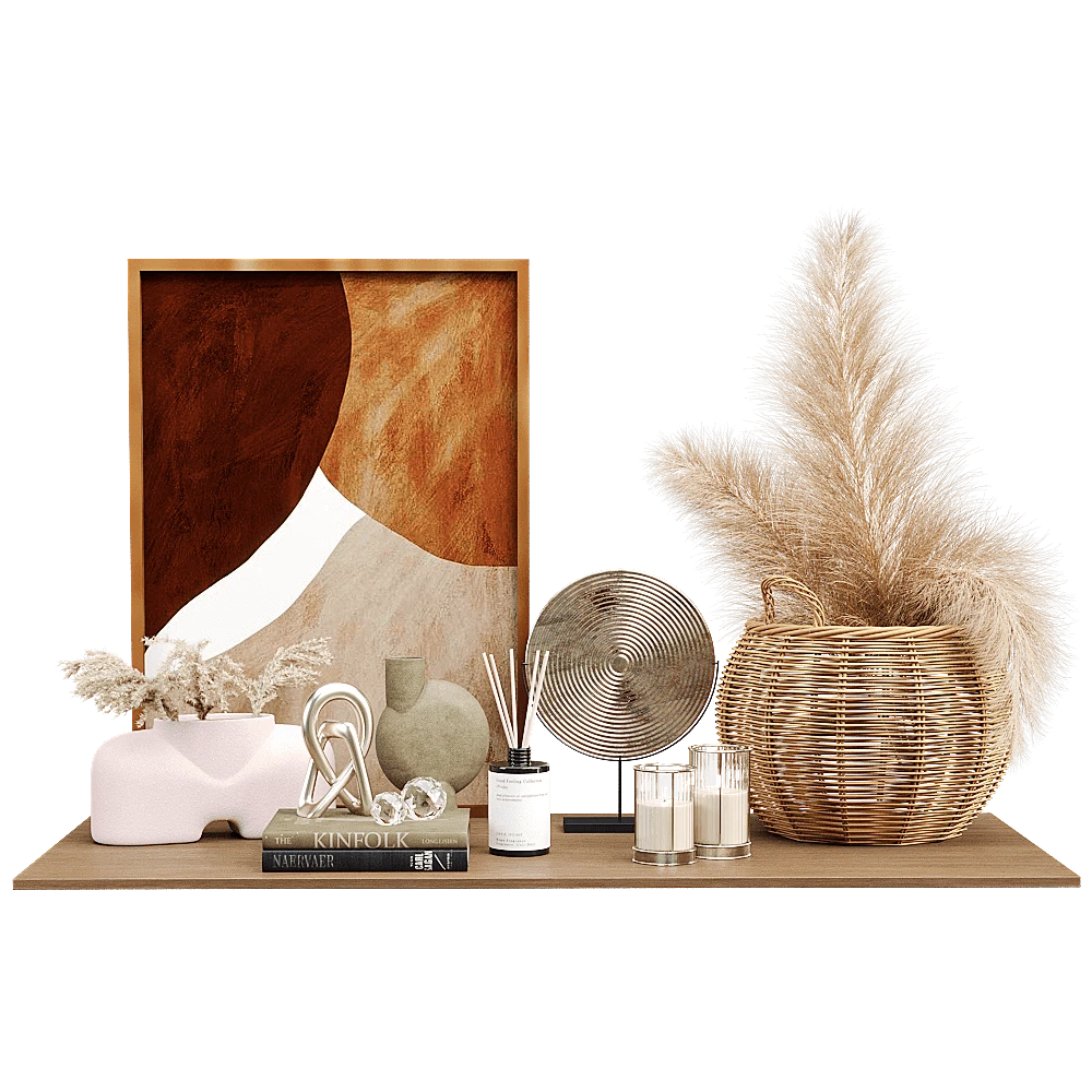 Ensemble décoratif de style organique moderne