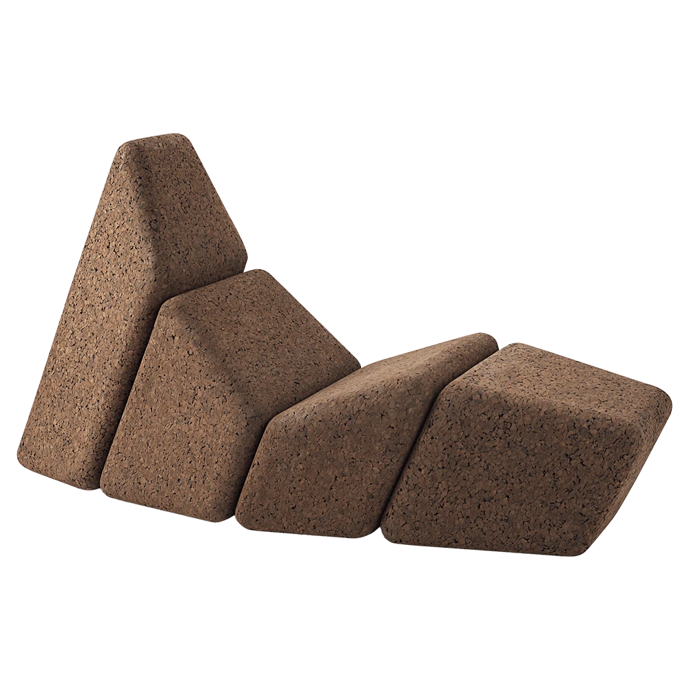 Chaise longue Blackcork Cacao