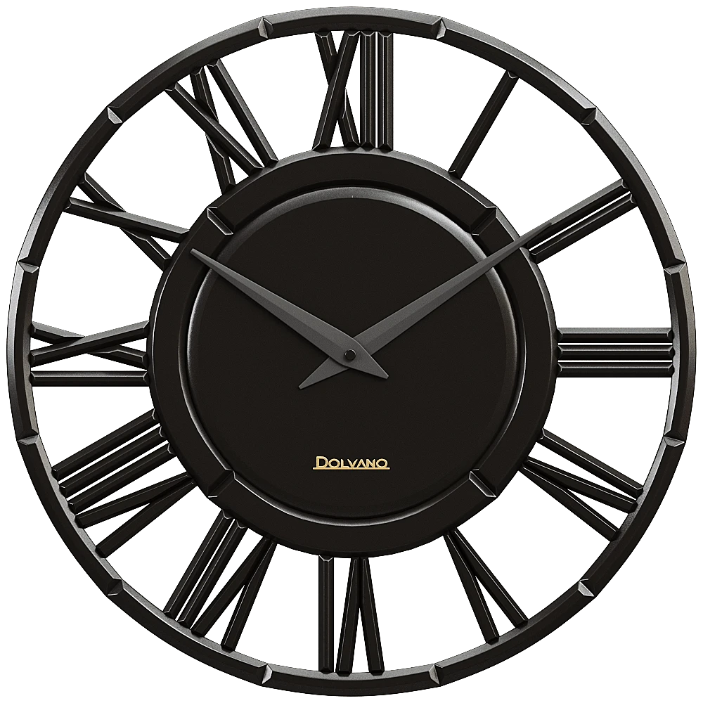 Wall clock Elegant Black