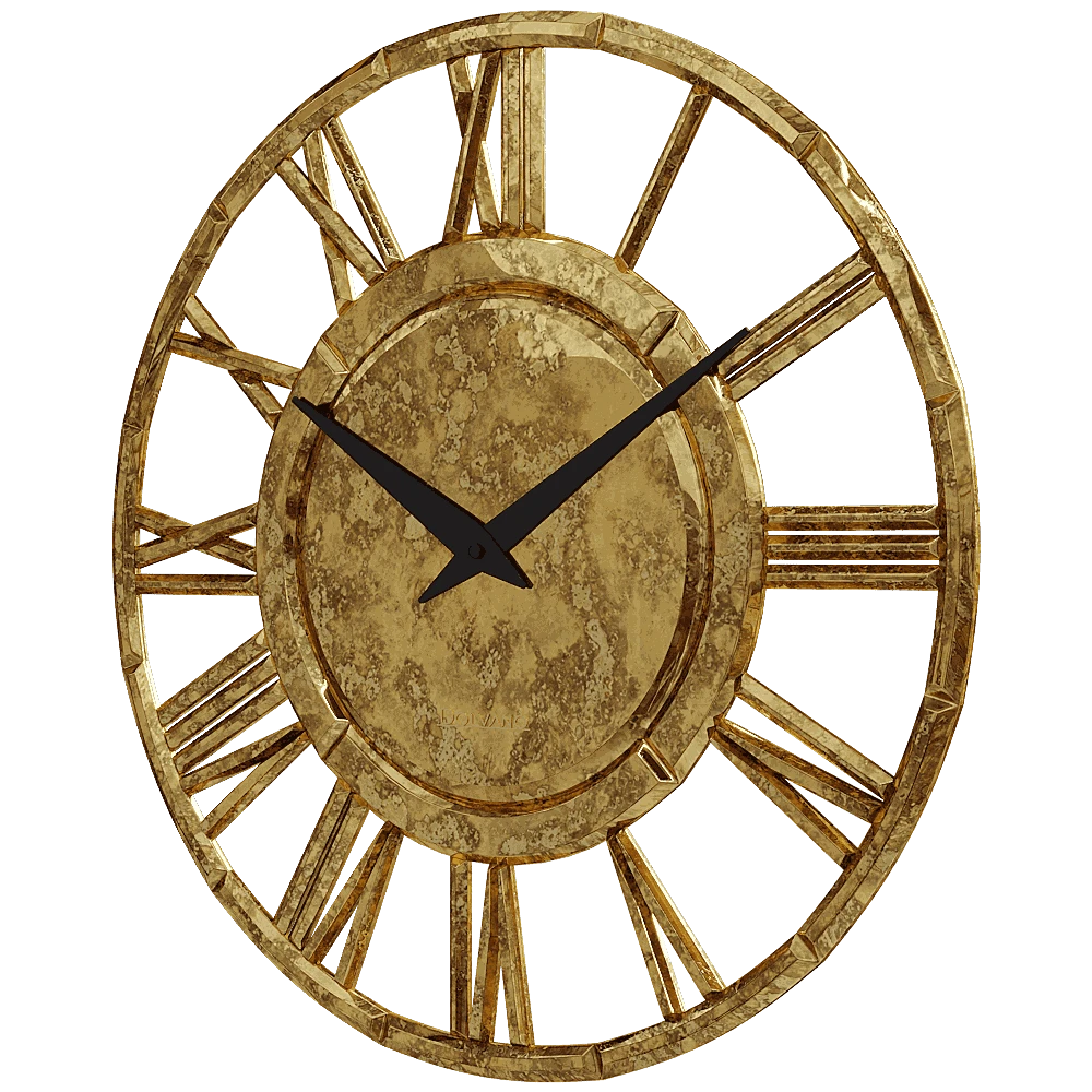Wall Clock Eelegant Gold Retro (2)