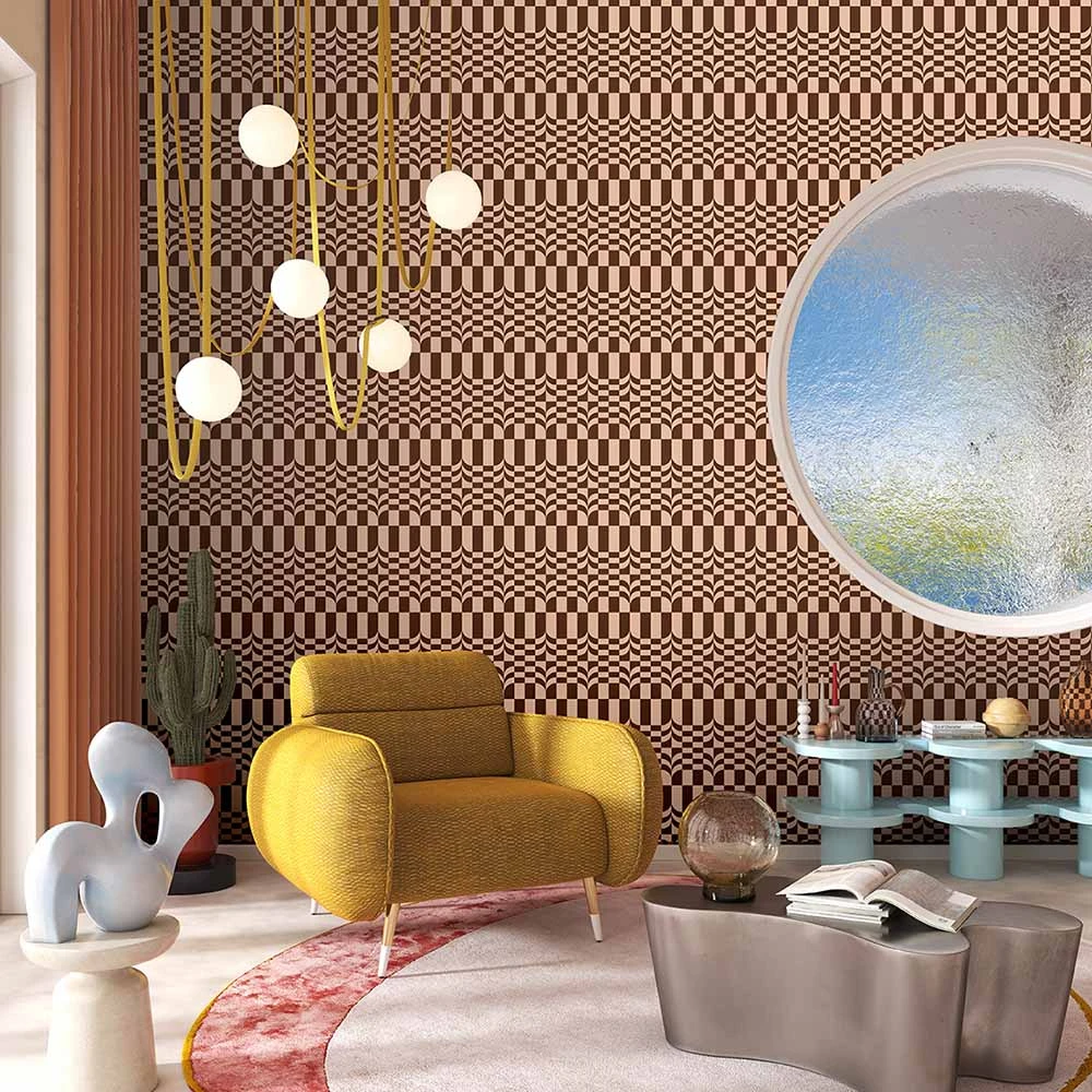 Wallpaper DAMIER CREAM BLUSH (2)