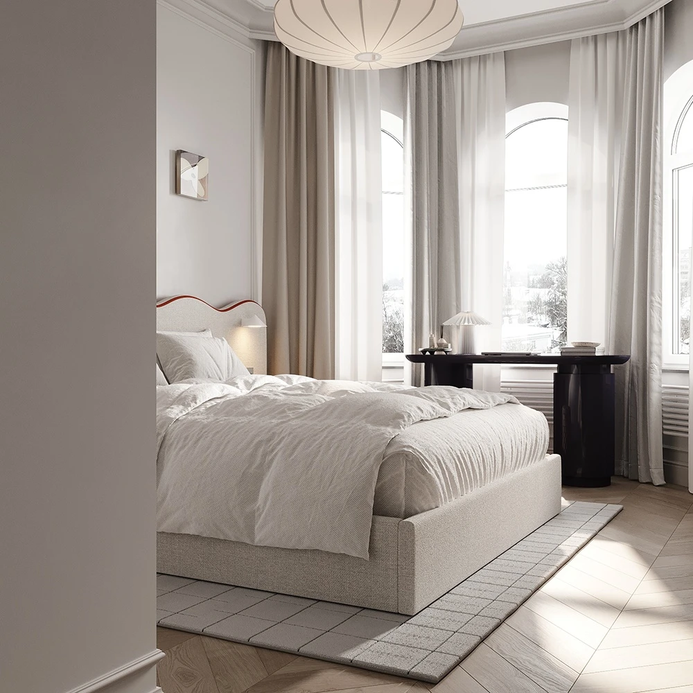 Eclectic Apartment Interior Living Room 3D Scene (12)