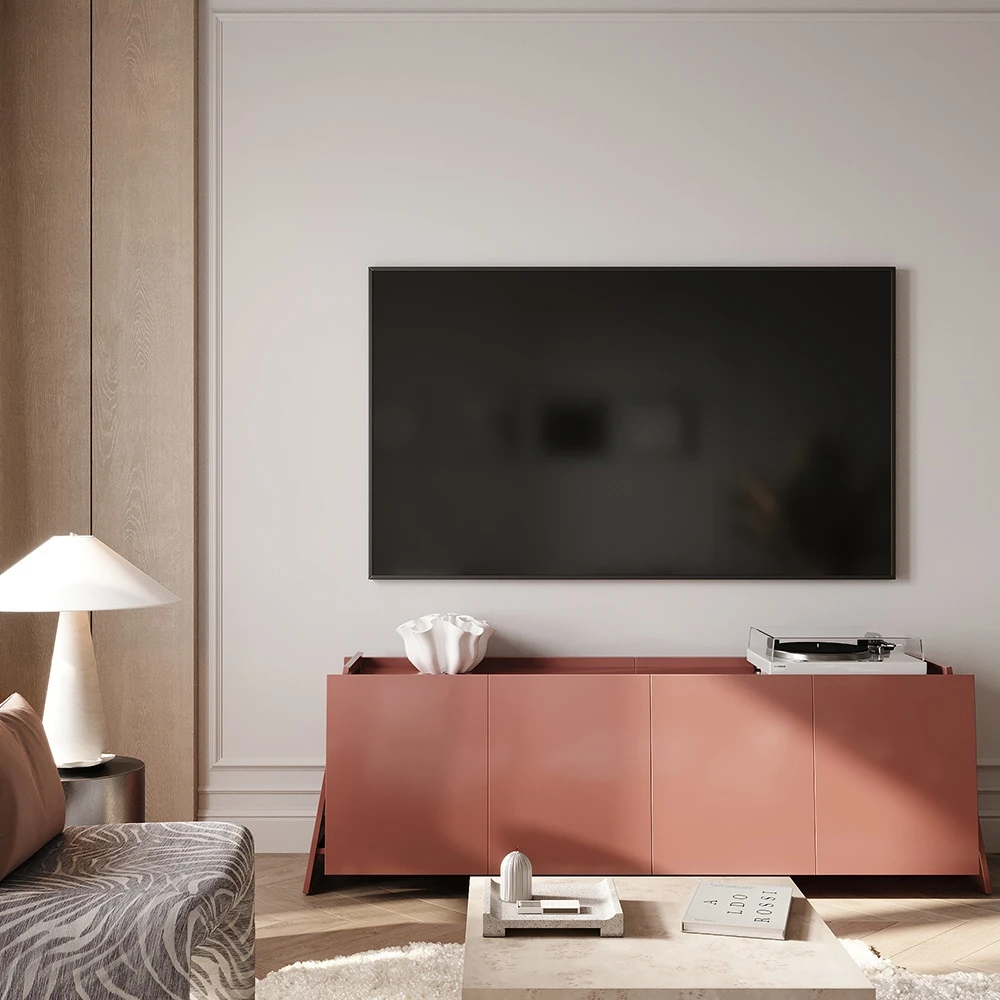 Eclectic Apartment Interior Living Room 3D Scene (2)