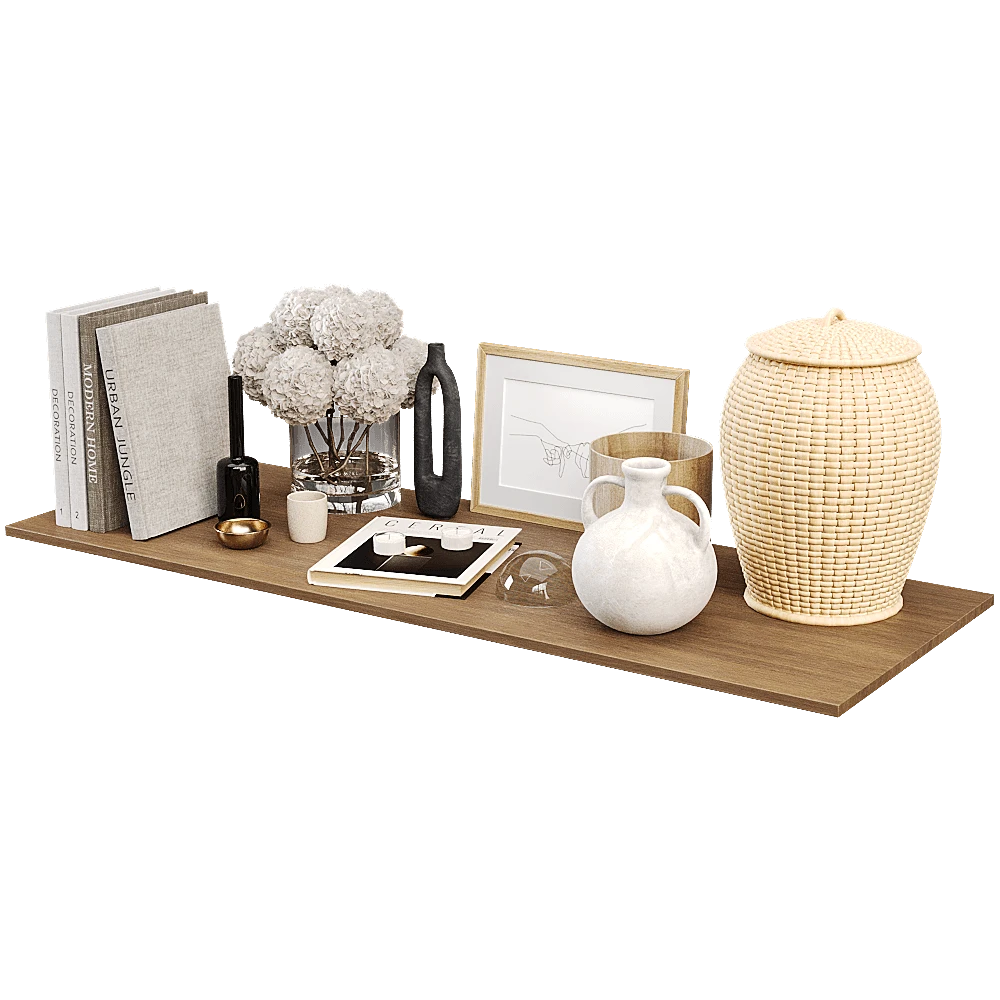 Ensemble décoratif avec matériaux naturels et style moderne (2)