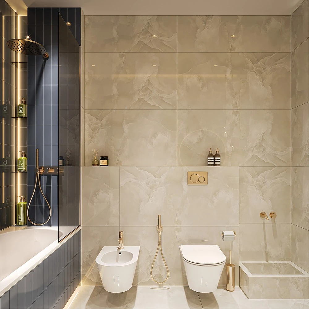 Neoclassic Bathroom Interior 3D Scene (3)