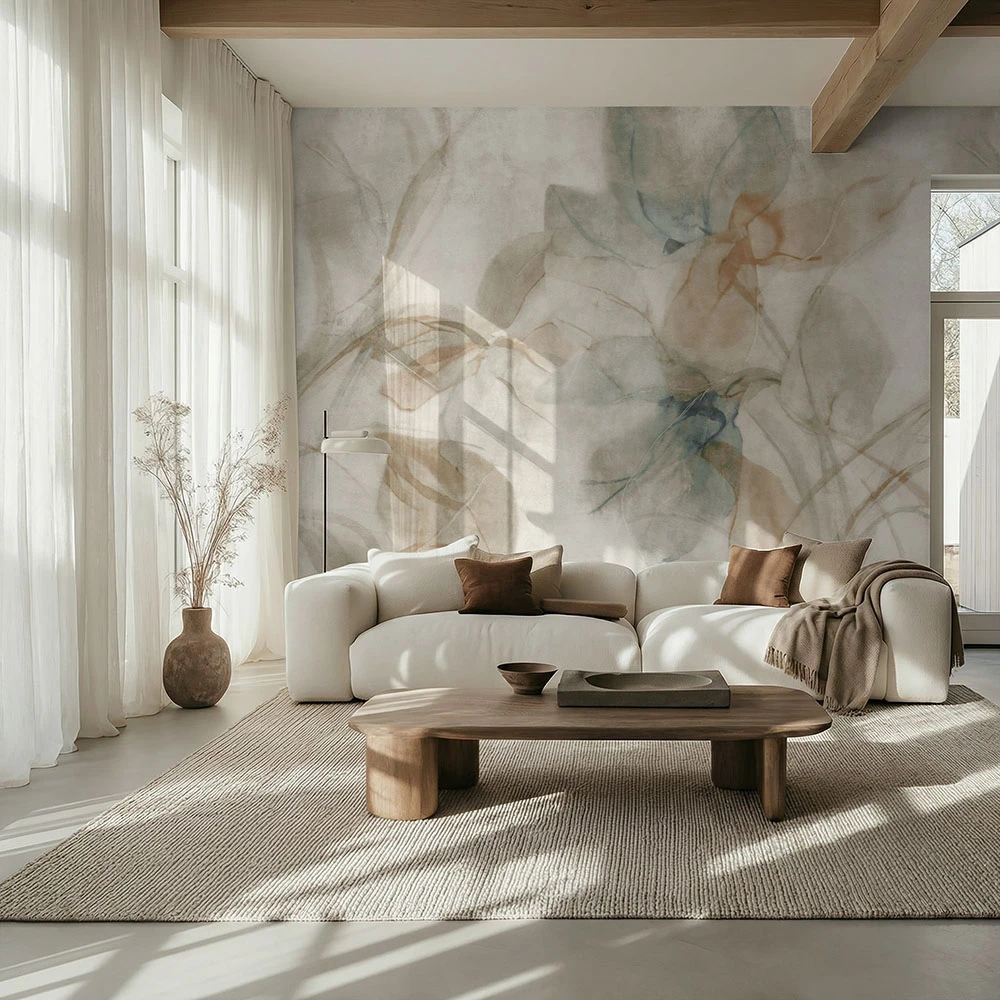 Wallpaper FLOATING PETALS WARM SAND (2)