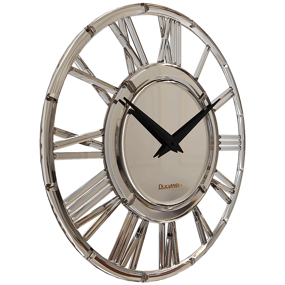 Wall Clock Elegant Silver (2)