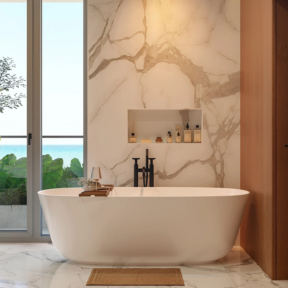 Modern Luxurious Bathroom Interior 3D Scene (4)