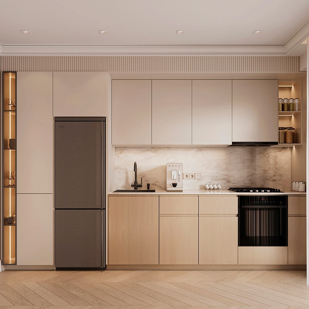 Neoclassic Contemporary Kitchen and Dining Area 3D Scene (2)