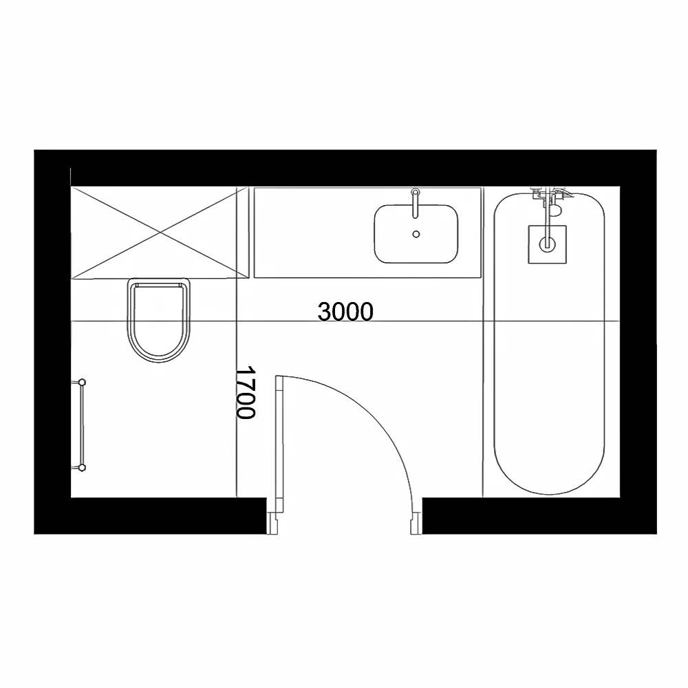 Modern Residential Bathroom 3D Scene (6)