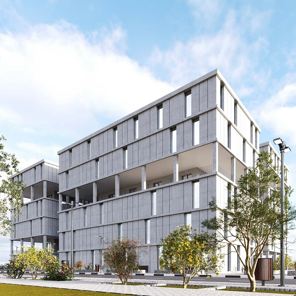Modern Commercial Building Exterior 3D Scene