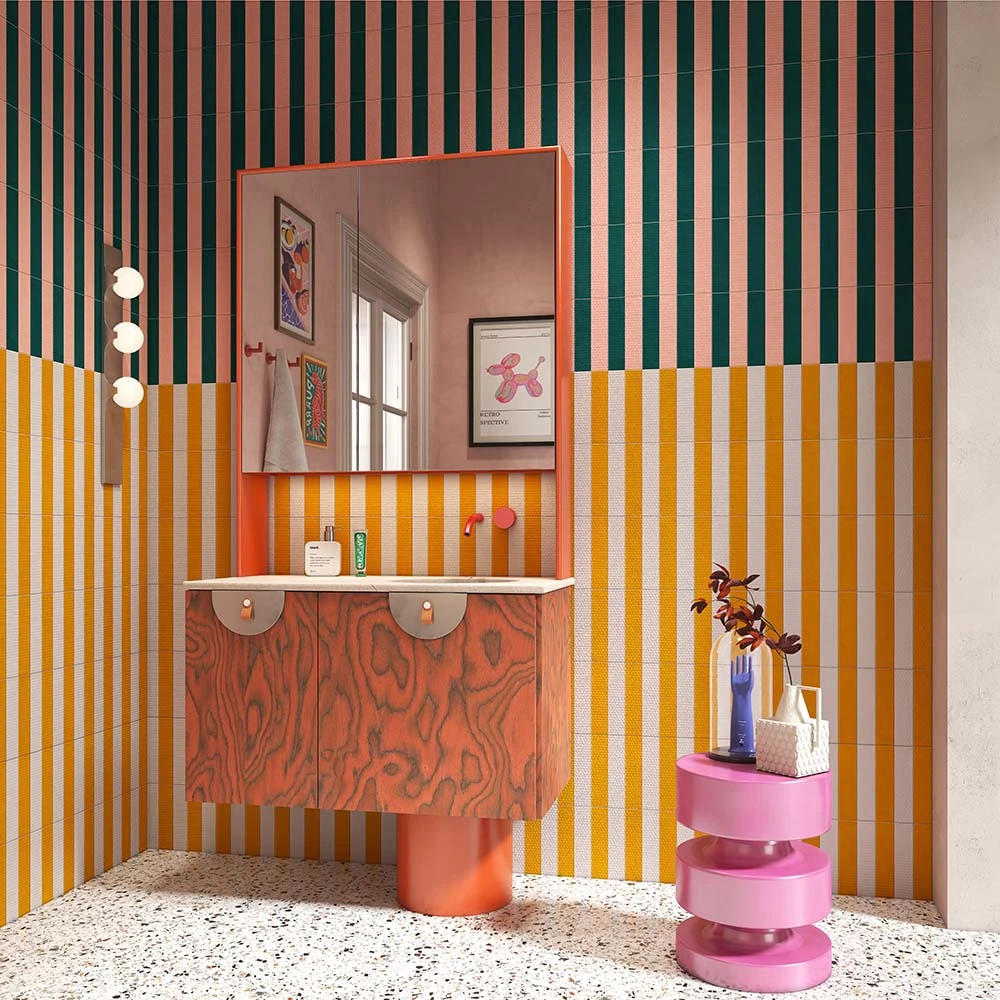 Wallpaper BRICK ART PINK DOWN (2)