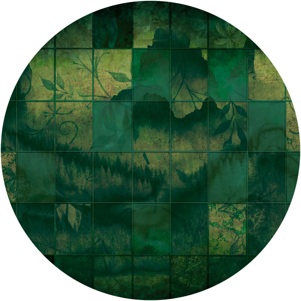 Wallpaper Wall Art Mattonelle circle