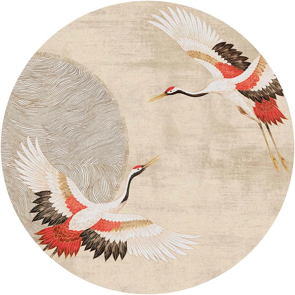 Carta da parati Wall Art Modern Tsuru circle