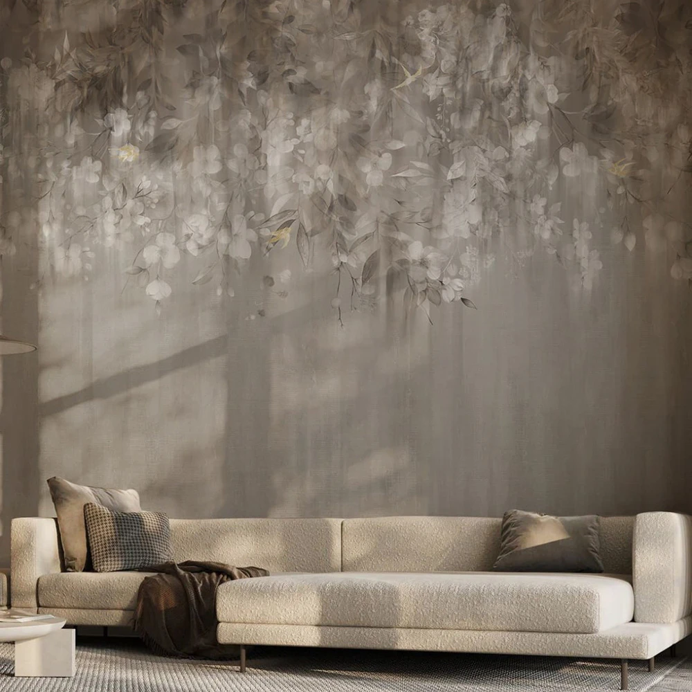Wallpaper FLORAL SILHOUETTE BEIGE (2)