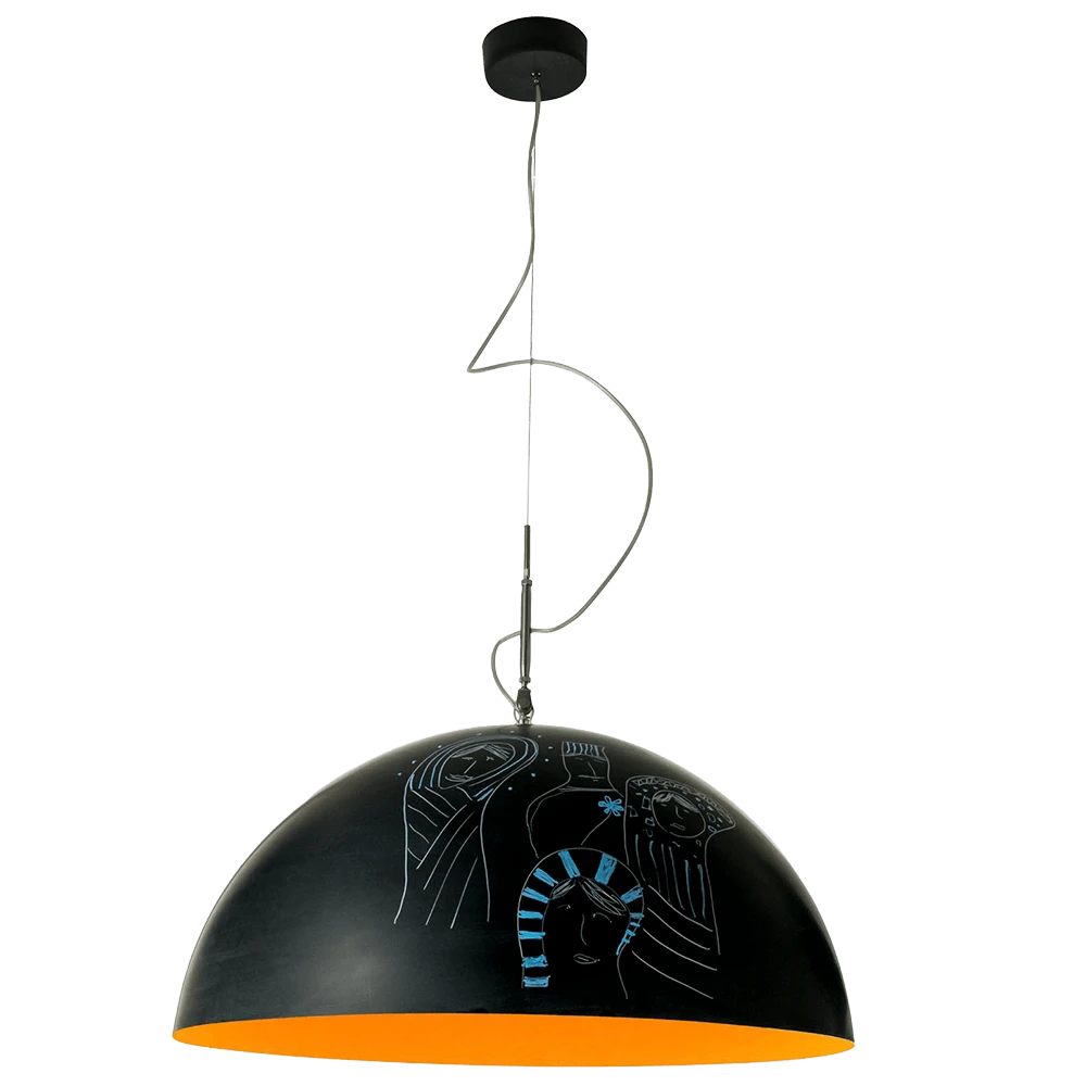 Lampada a Sospensione In-es.artdesign Mezza luna lavagna