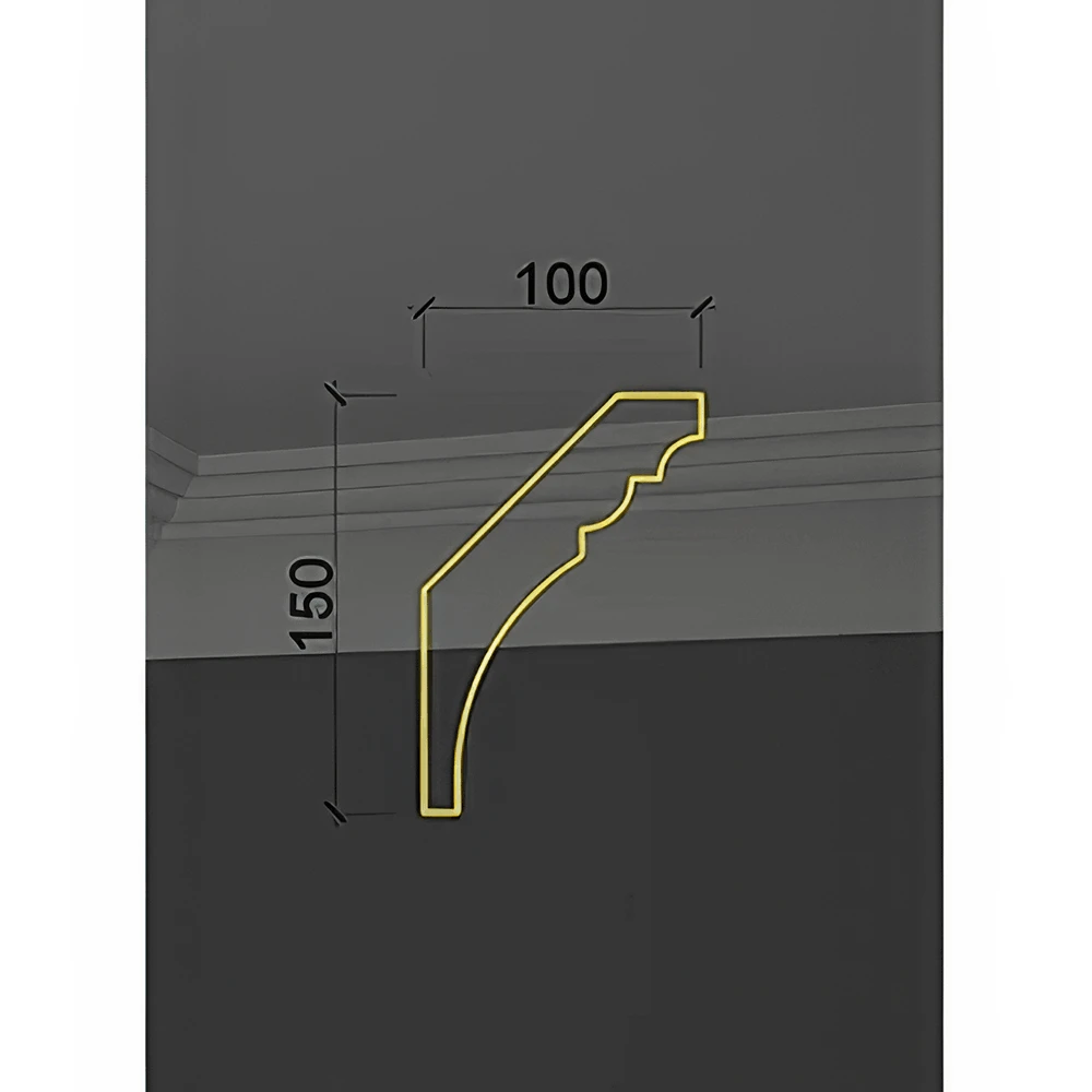 Decorative Plaster Molding Deco Line Q-12