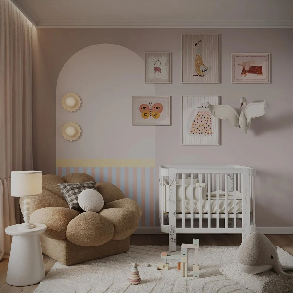 Carta da parati Wall Art Stripe Powder arc (2)