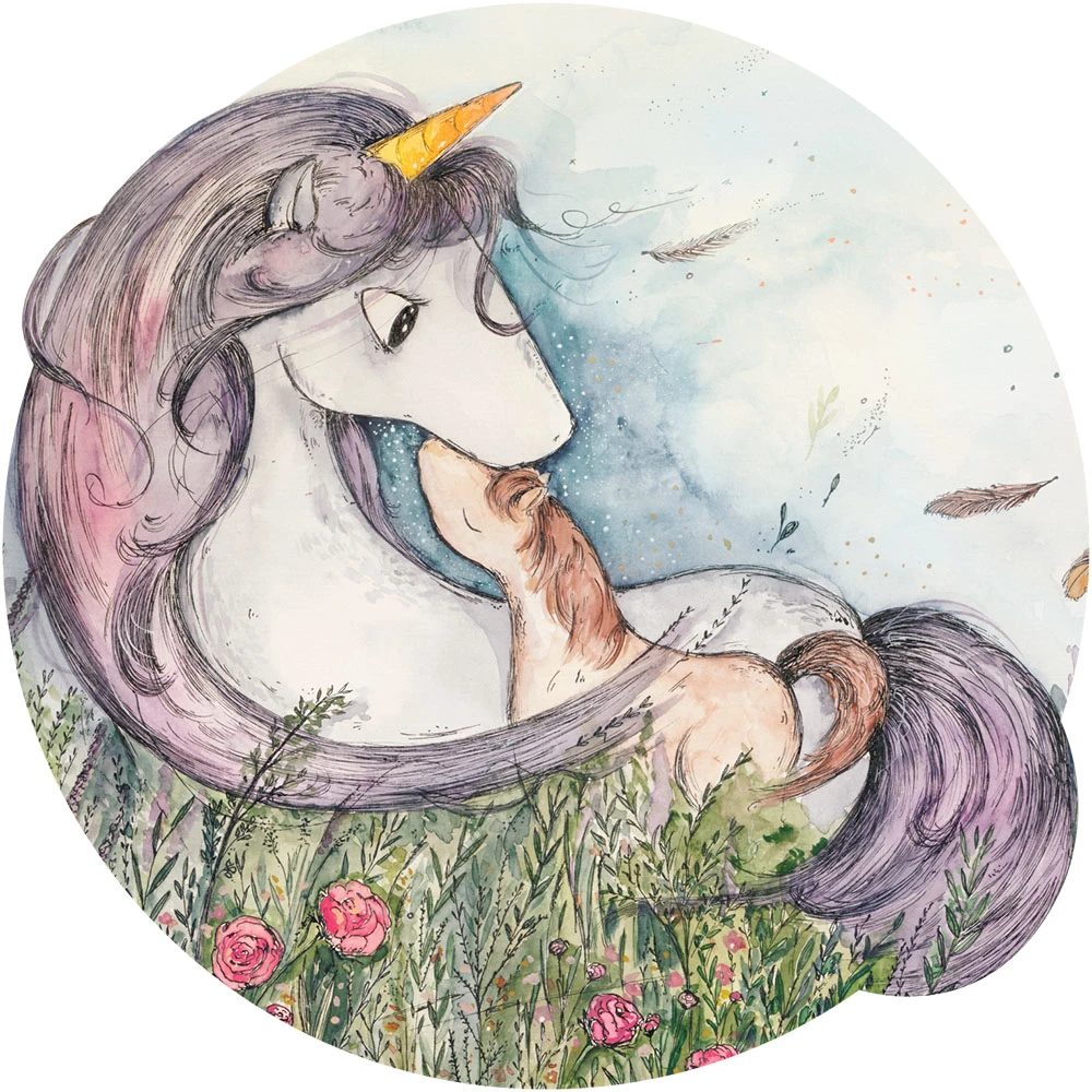 Պաստառ Wall Art Wild Unicorn I circle