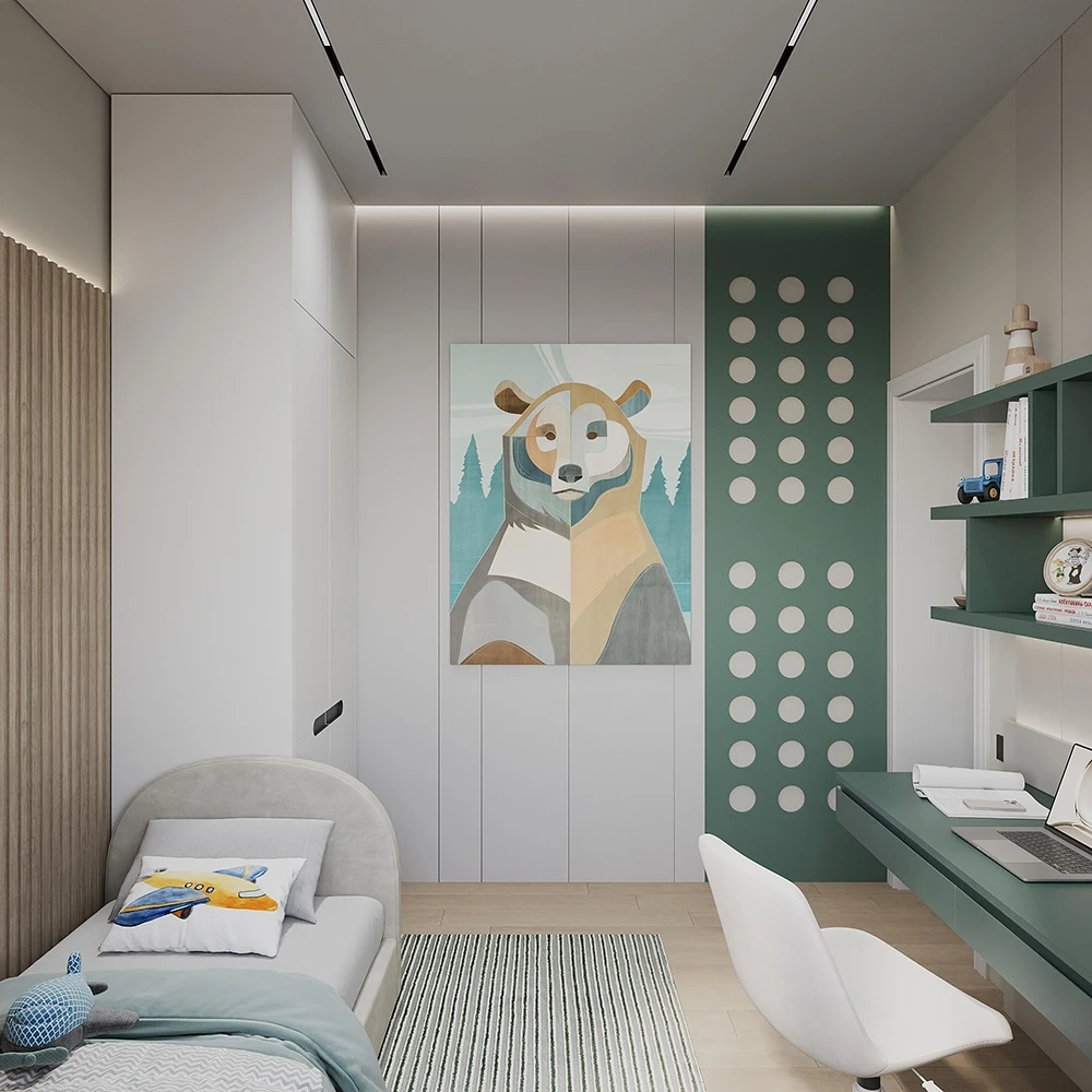 Modern Child's Room Interior 3D Scene (4)