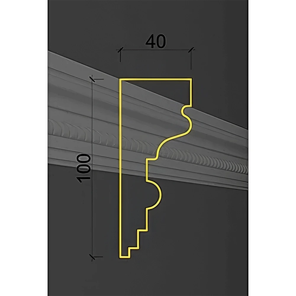 Cornice Decorativa in Gesso Deco Line MK-01