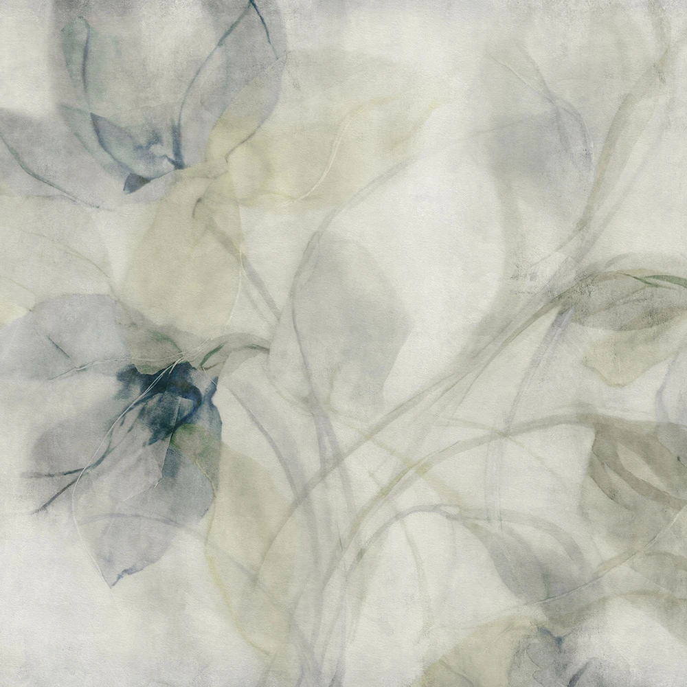 Wallpaper FLOATING PETALS MIST SAGE